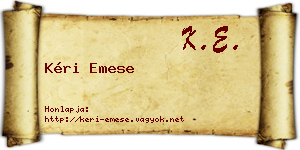 Kéri Emese névjegykártya