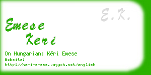 emese keri business card